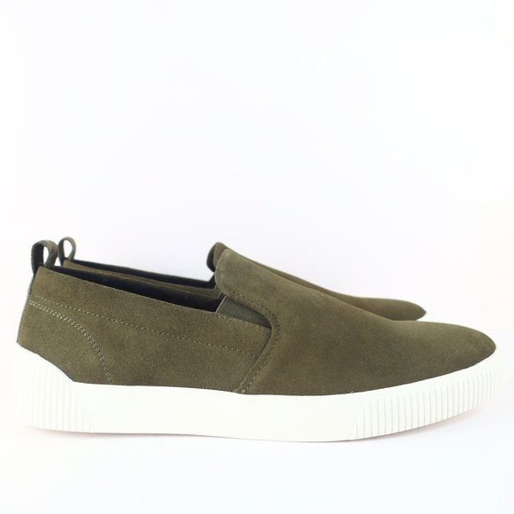 Hugo Boss Men's Zero Slip on Suede Sneakers 10 US Dark Green- 0093, 0096 - Picture 1 of 10